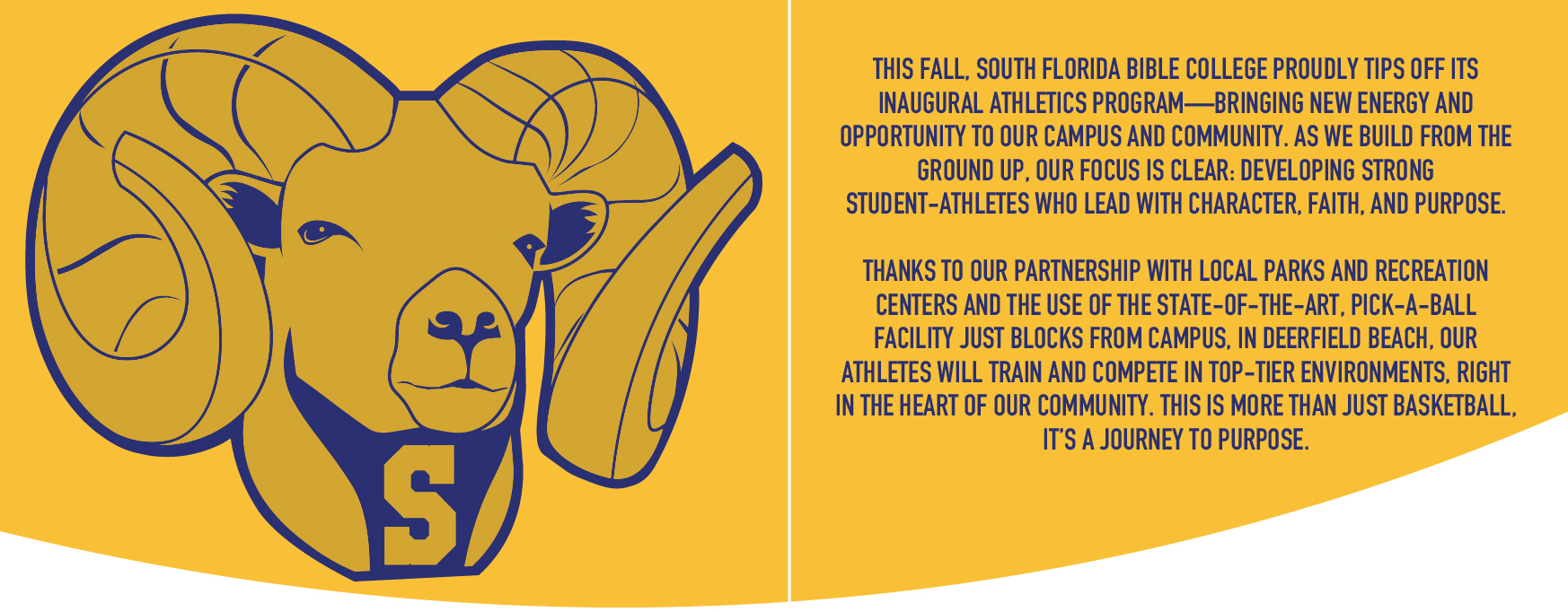 Athletics website page a journey to purpose banner